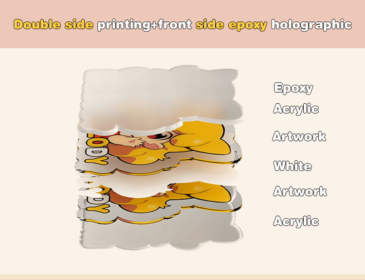 Custom Epoxy Acrylic Keychains/Charms - Melody