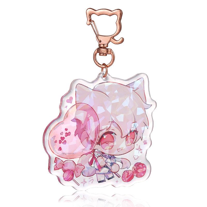 Custom Epoxy Holographic Acrylic Keychains/Charms - Melody