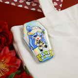 Custom Coffin Glitter/Holographic Button Badges