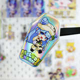 Custom Coffin Glitter/Holographic Button Badges