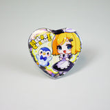 Custom Heart Glitter/Holographic Button Badges