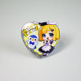 Custom Heart Glitter/Holographic Button Badges