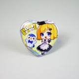 Custom Heart Glitter/Holographic Button Badges