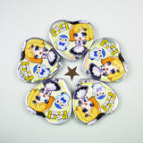 Custom Heart Glitter/Holographic Button Badges