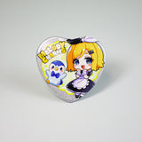 Custom Heart Glitter/Holographic Button Badges