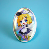 Custom Oval Glitter/Holographic Button Badges