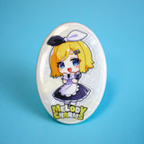 Custom Oval Glitter/Holographic Button Badges