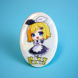 Custom Oval Glitter/Holographic Button Badges