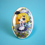 Custom Oval Glitter/Holographic Button Badges