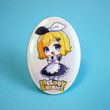 Custom Oval Glitter/Holographic Button Badges