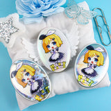 Custom Oval Glitter/Holographic Button Badges