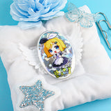 Custom Oval Glitter/Holographic Button Badges