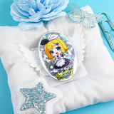 Custom Oval Glitter/Holographic Button Badges