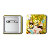 Custom Square Glitter/Holographic Button Badges