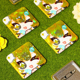 Custom Square Glitter/Holographic Button Badges
