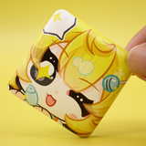 Custom Square PU Leather Button Badges