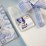 Custom Square PU Leather Button Badges