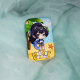 Custom Rectangle Glitter/Holographic Button Badges