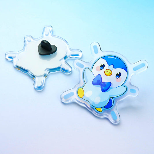 Why aren't double-sided epoxy options available for acrylic standees and pins?