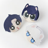 Custom Plush Head Button Pins/Badges